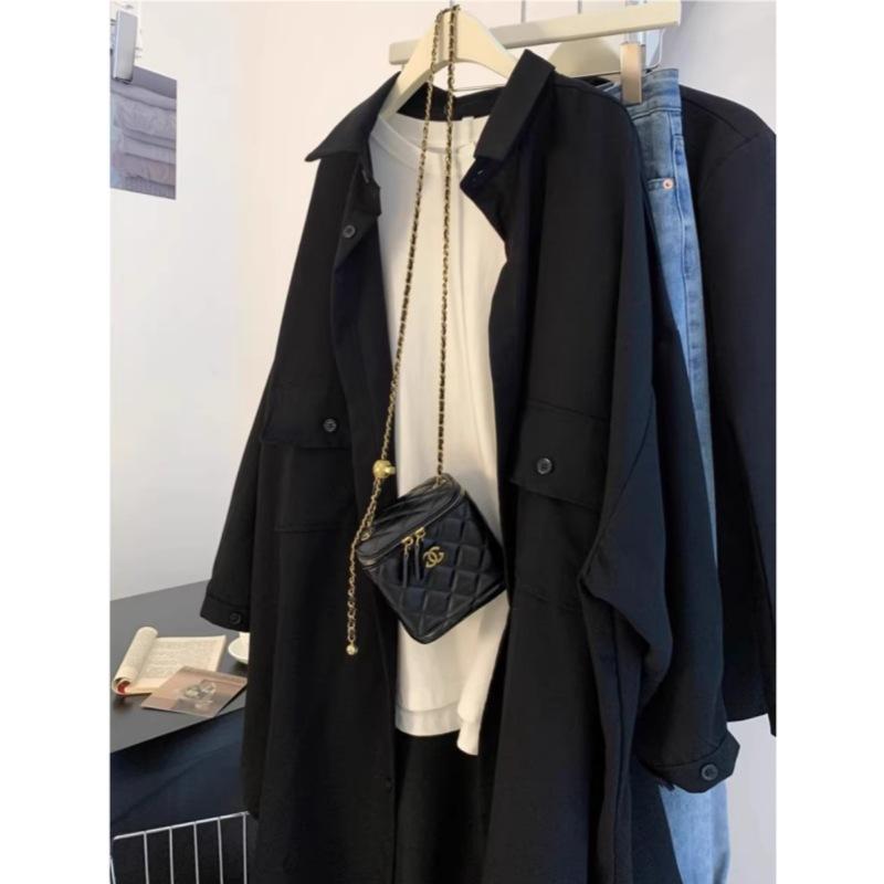 Women's Long Loose Long Sleeved Solid Color Shirt Jacket Sun Protection Windbreaker