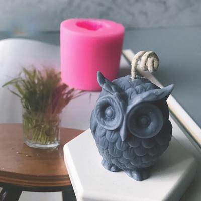 3D pelėdos silikoninė žvakių forma Fondant šokoladinio pyrago dekoravimo kepimo forma