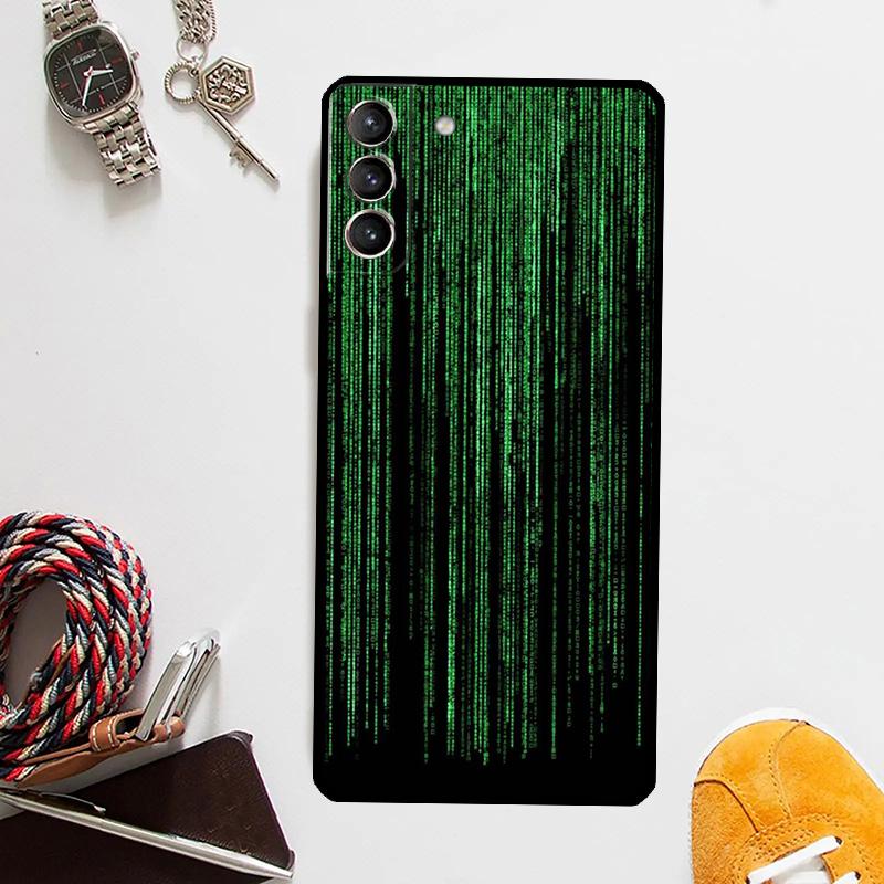 Matrix Cover For Samsung Galaxy S23 Ultra S8 S9 S10 S22 Plus S20 S21 FE Note 10 20 S24 Ultra Case