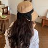 Solid Color Summer Sun Hat Bowknot Bucket Hat Portable Sunscreen Visor Cap  Travel