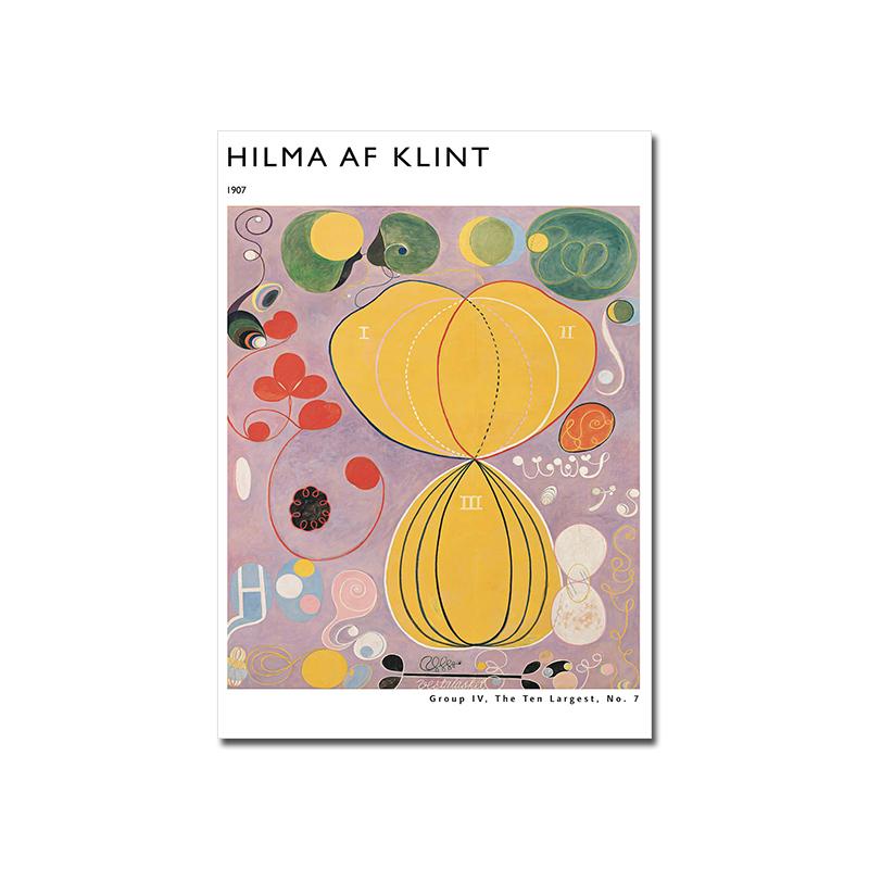 

Средиземноморский постер Хильма Аф Клинт, холст, живопись, винтажная абстрактная художественная печать, скандинавская настенная картина для гостиной, домашний декор 21x30cm No Framed