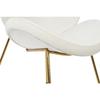 Chaise 63 X 57 X 73 Cm Mousse Doré Métal Bois Blanc