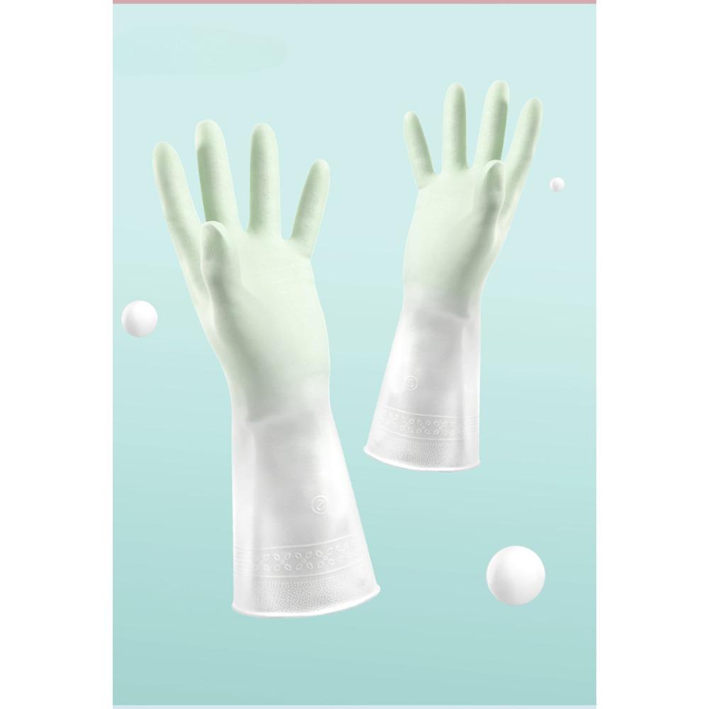 3 Pairs of Cleaning Gloves, Household Cleaning Dishwashing Gloves, Kitchen Dishwashing Gloves, Rubber Thin, Durable, Waterproof, Plastic Thick