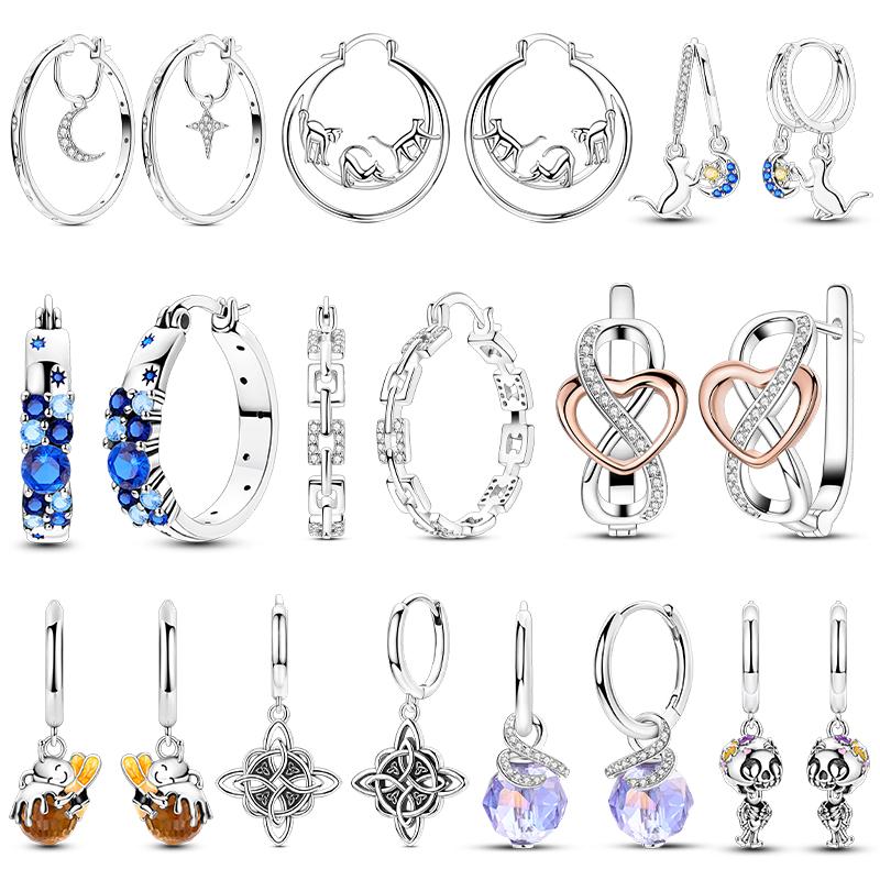 Hoop Earring copper Ideal For Woman Drop Earring Cat Celtic Knot Star Shape Authentic Jewellery High Quality Durable Material