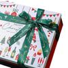 Red Santa Claus Christmas Gift Box with Lid for Scarf and Gloves