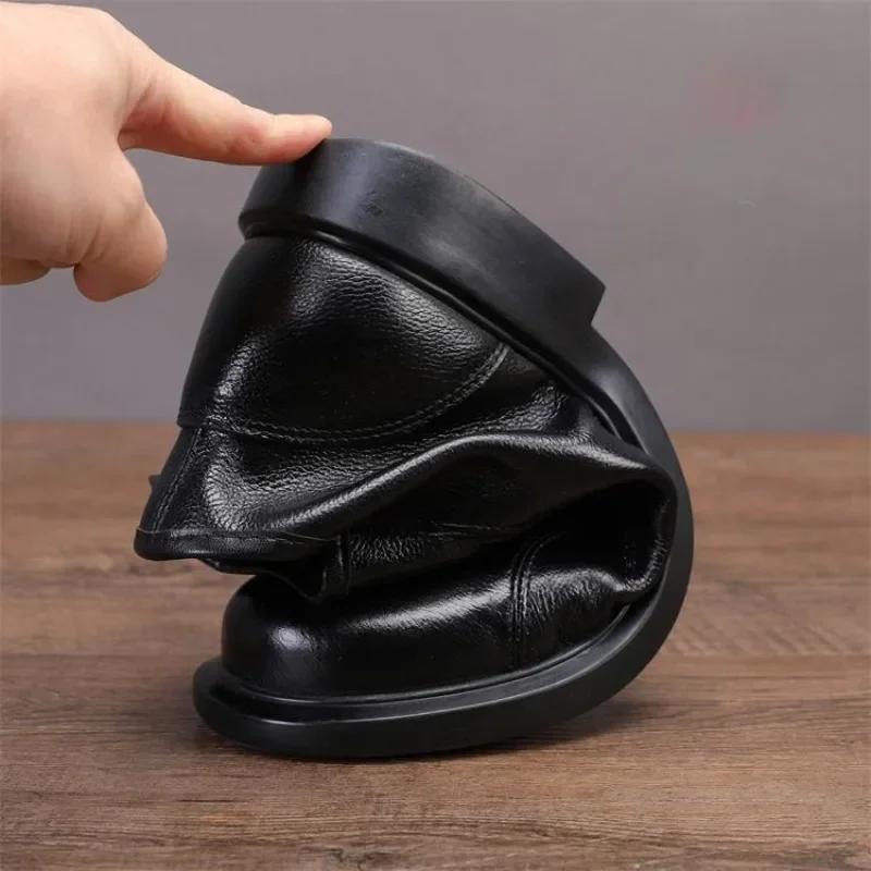 High Top Leather Chelsea Shoes for Men Flat Office Man Casual Boots Social In Promotion Luxury Sale Comfortable 2025 Trend On Pu