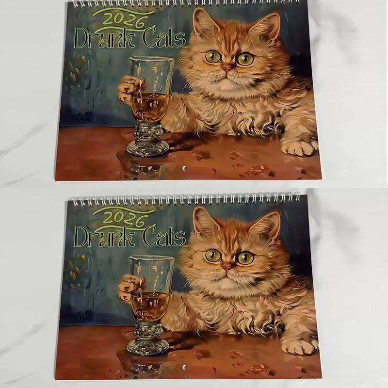 2026 Drunk Cats Calendar with Drunk Cats Images Family Planner Calendar Planner for Cat Lovers Organization & Planning