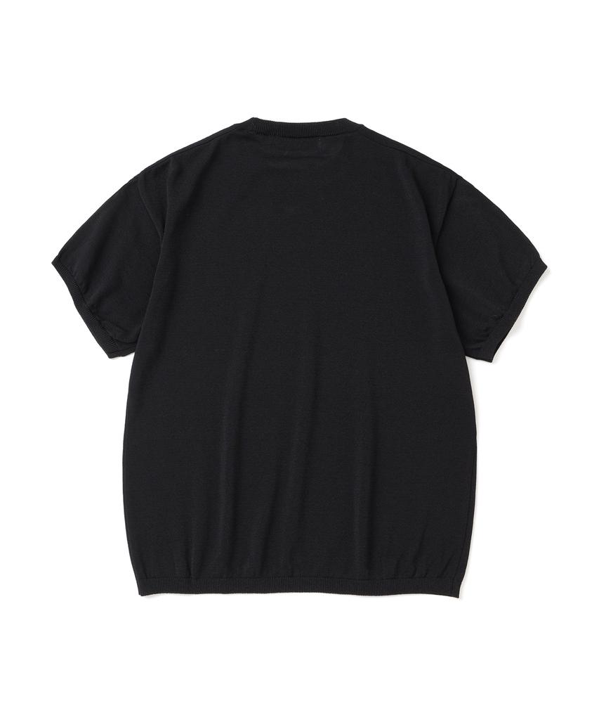 KNITTED Shellon Cooling Single Crop Round Knit Black