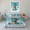 Cute Dragon with Gift Design Bedding Duvet Cover Set  (1*Duvet Cover 2*Pillowcases, without duvet insert)