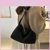 Large Capacity Trendy Fall Fashion Minimalist Design Stylish Pillow Bag For Daily Use In Black Brown And Coffee Colors