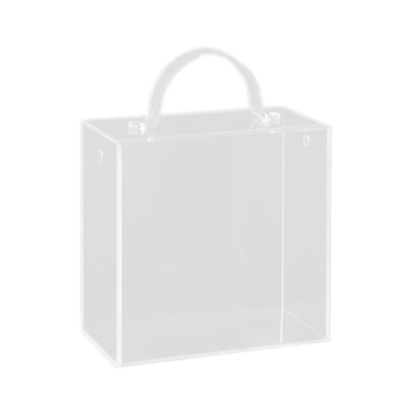 Elegant Clear Acrylic Hand Carry Box Flower Display Container Perfect For Flower Displays And Special Event