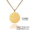 Dawapara King Prophet Solomon Seal Necklace Star of David Religious Protection Amulet Stainless Steel Jewelry