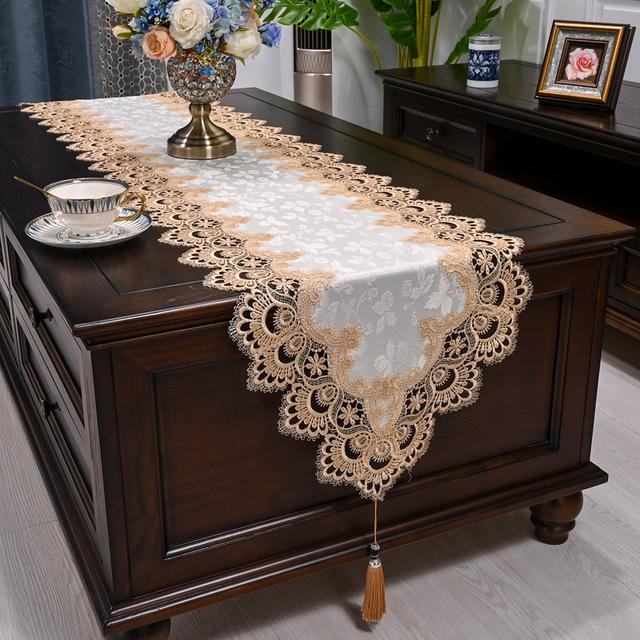 

Овальная дорожка для стола, Европейский флаг, тумба под телевизор, журнальный столик, скатерть, дорожки для стола, длинное скандинавское полотенце для чайного столика, кружевной чехол для пыли 40X100cm