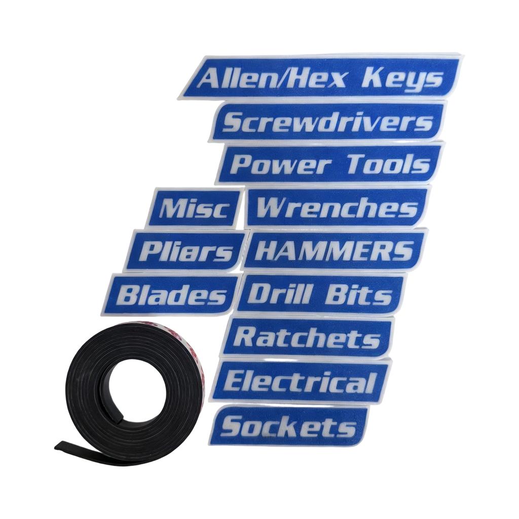 Portable Magnetic Toolbox Labels Set – Reusable Magnetic Tags For Tool Organization And Storage