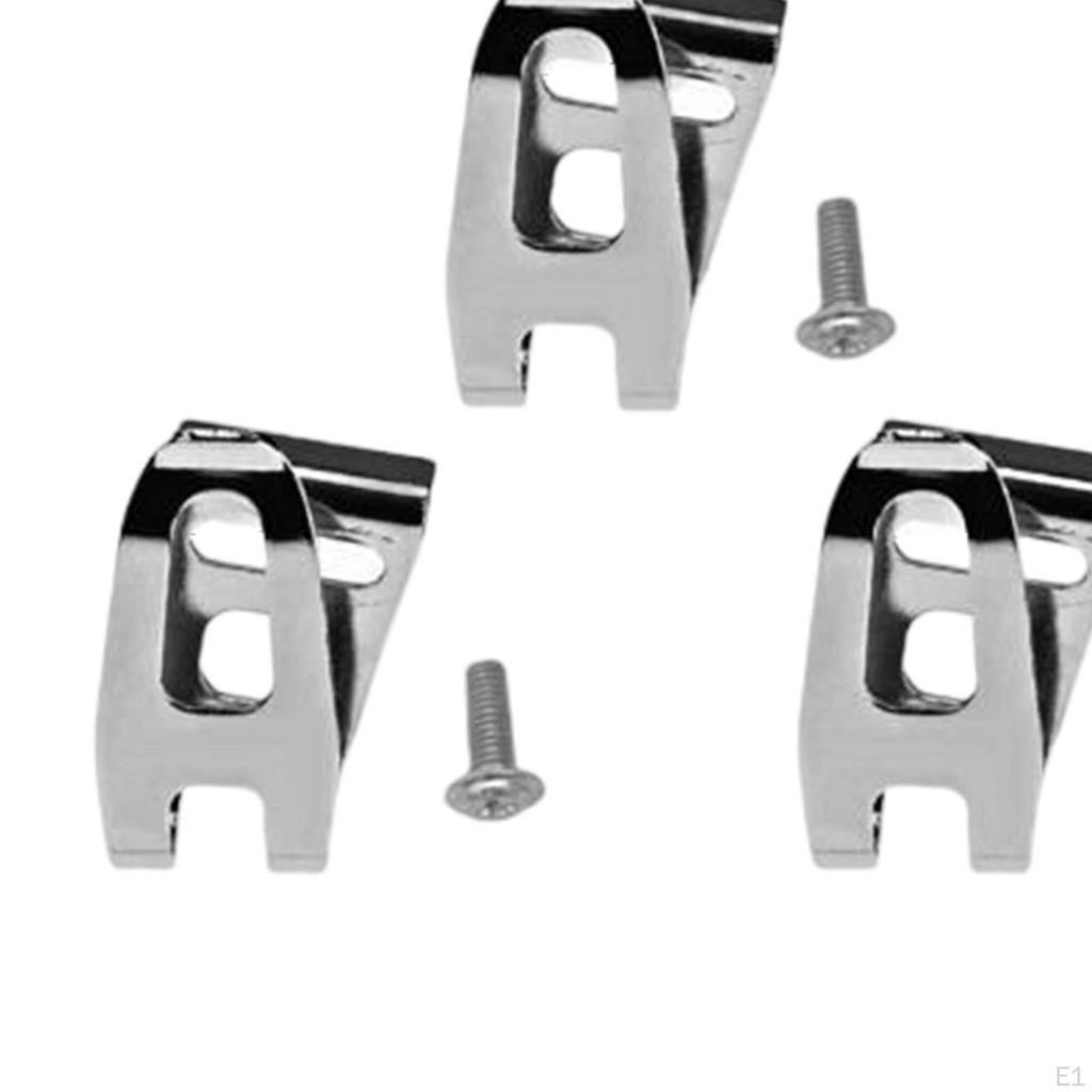 3x Heavy Duty Belt Buckle Clips Easy to Install Metal Sturdy Waist