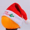 Plush Christmas Santa Hat with Embroidery Brim for Holiday Parties Giving Love
