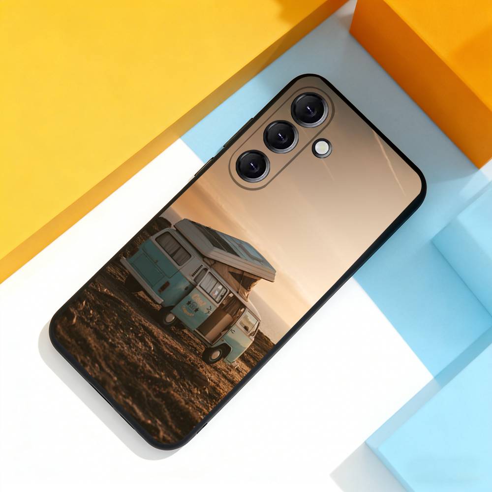 Combi Van Surfs Cool Phone Case For Samsung Galaxy A 73,72,51,53,52,71,22,5G,Note,J7,8,9 Soft Precise Hole Black Cover