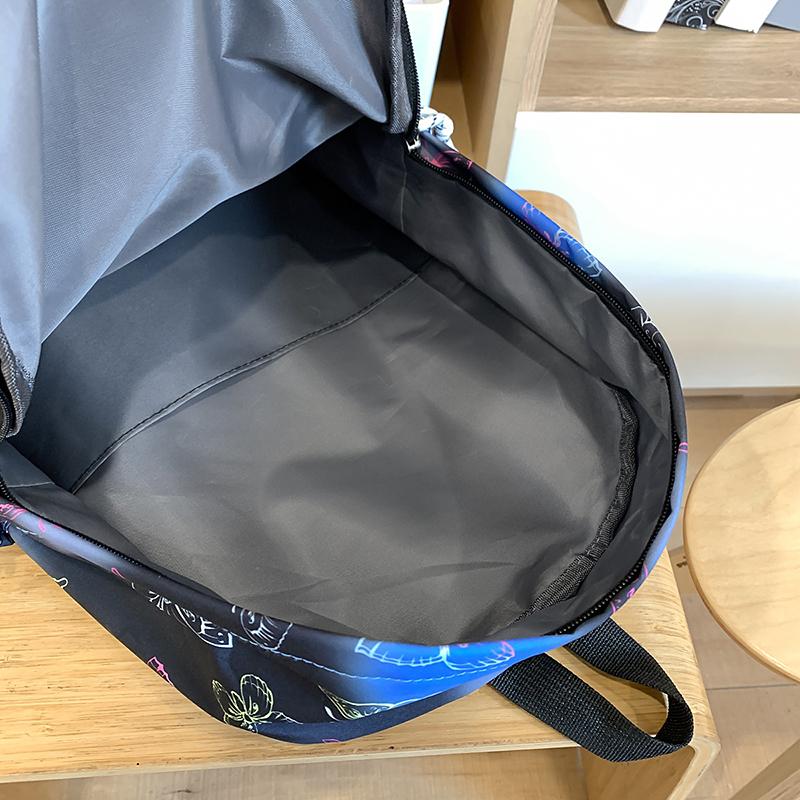 Butterfly Print Backpack Lightweight Backpack Large Capacity Campus Student Schoolbag