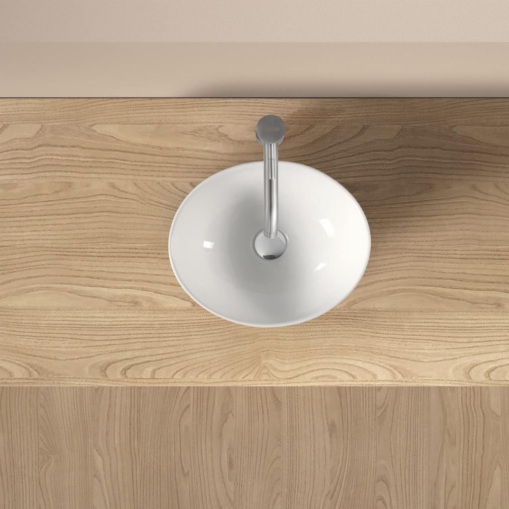 Mixed Stylish Oval Washbowl Handwashing Ceramic Handwashing Handwashing Washbasin [Includes Faucet] Washbowl, Shape, 410340145mm, Set, Free-Standing