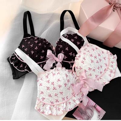 Cute Girls Bras Push Up Bras Wireless Lingerie Simple Underwear