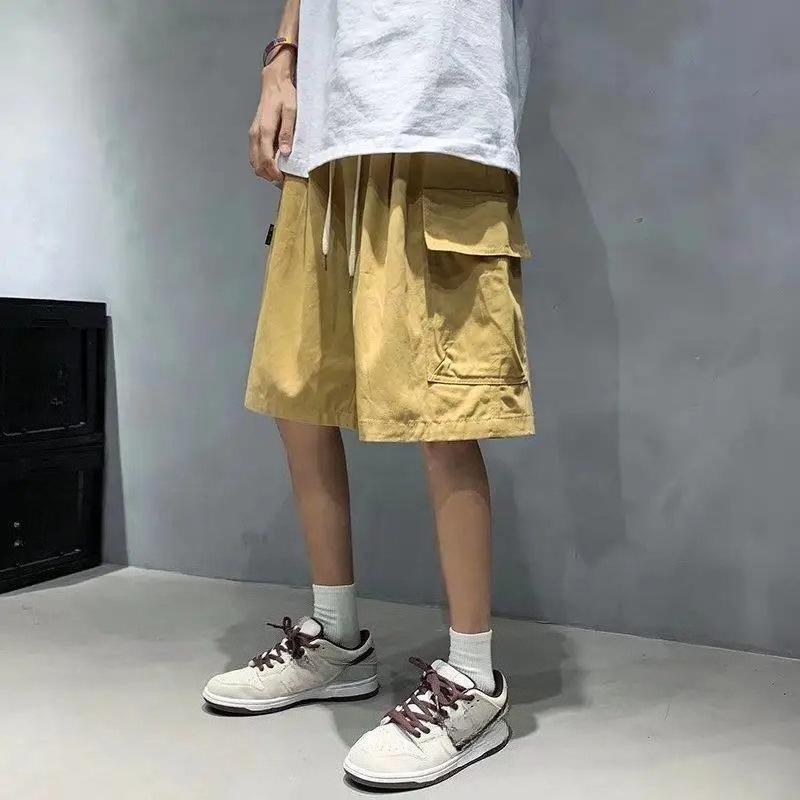

Mens Cargo Shorts Summer Army Green Cotton Shorts Men Loose Multi-Pocket Shorts Casual Trousers Men Clothing Y2k 5XL хакі