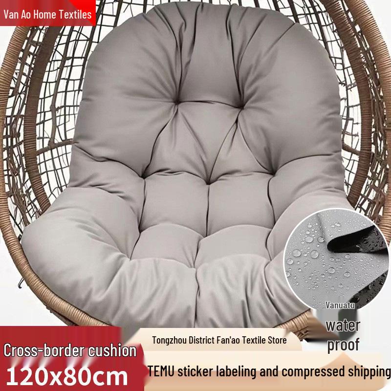 Cojín grueso impermeable para asiento y respaldo de cesta colgante de exterior para columpio, cuna, reclinable