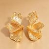 Minimalistische Blatt- und Ohrringe: Hochwertiger Metallnieten-Schmuck für Damen