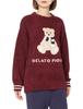 Gelato Pique Powder Motif JQD Pullover PWNT215040 Red F Women's