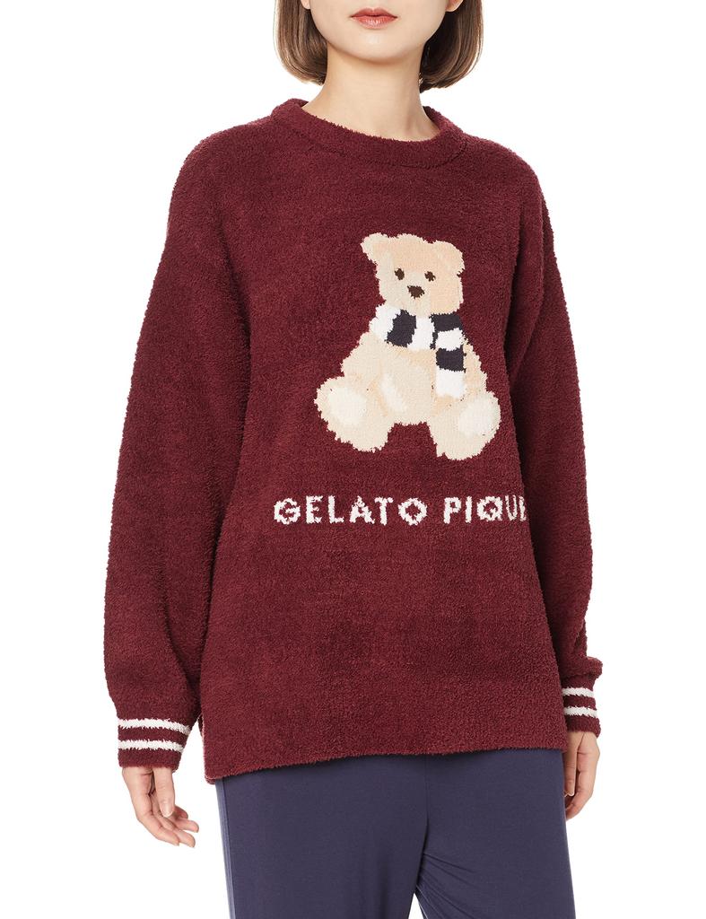 Gelato Pique Powder Motif JQD Pullover PWNT215040 Red F Women's
