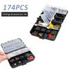 174Pcs/Box Fishing Accessories Tackle Kit With Jig Worm Hooks Sinker Weights Swivels Snaps Split Rings For Freshwater Saltwater