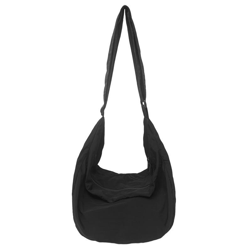 Lazy wind canvas bag new simple dumpling bag versatile women's shoulder bag large capacity commuter messenger bag