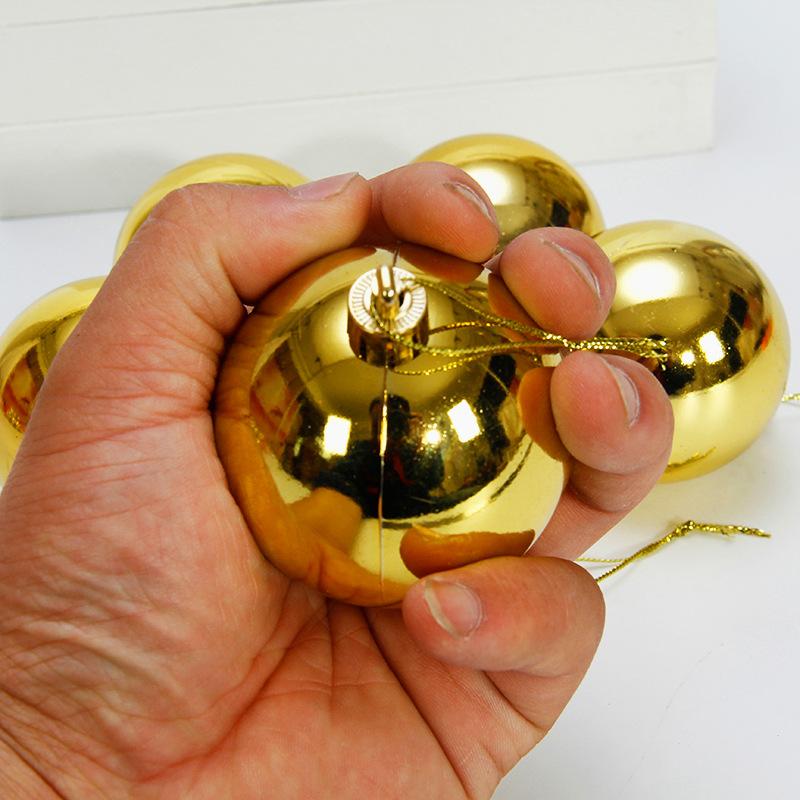 6 Stück/Los 6cm/2,4 Zoll Weihnachtsbaum Dekoration Farbe Hohlkugeln Schmuck Hängende Kugeln Für Haus Bar Party Dekoration