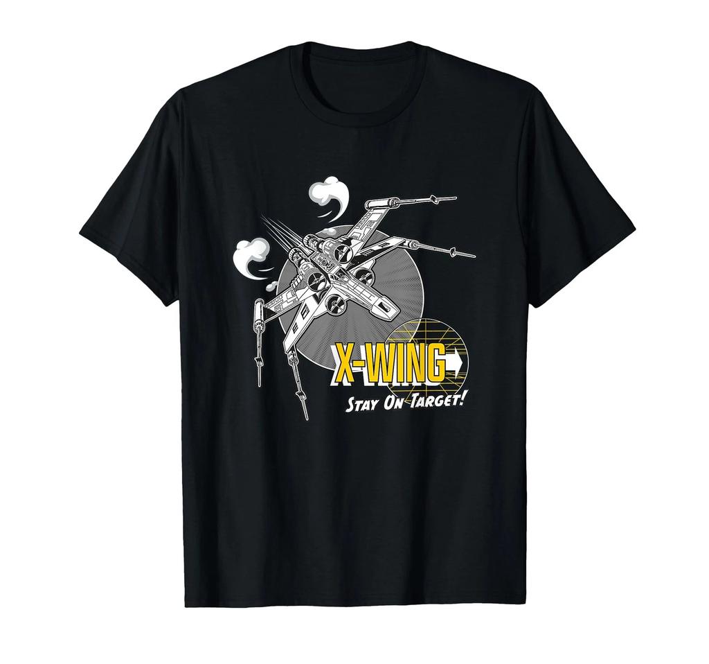 Star Wars Iconic X-Wing Stay On Target Big Chest Poster T-Shirt_