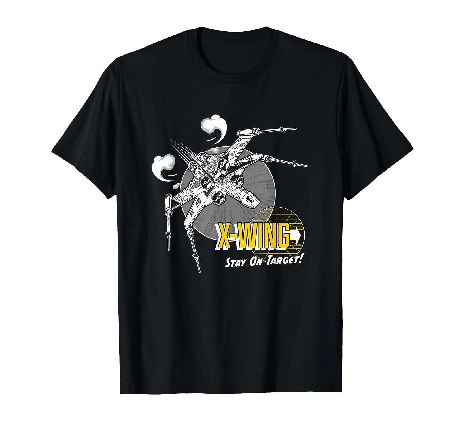 Star Wars Iconic X-Wing Stay On Target Big Chest Poster T-Shirt_ S