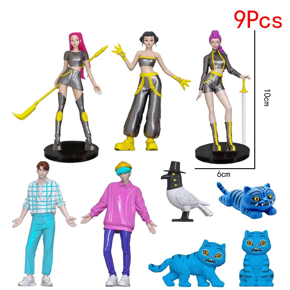 NEU Kpop Dämonenjäger Figur Cartoon Kawaii Tiger Rumi Mira Zoey Actionfigur PVC Schreibtischdekoration Modell Puppe Spielzeug Kindergeschenk