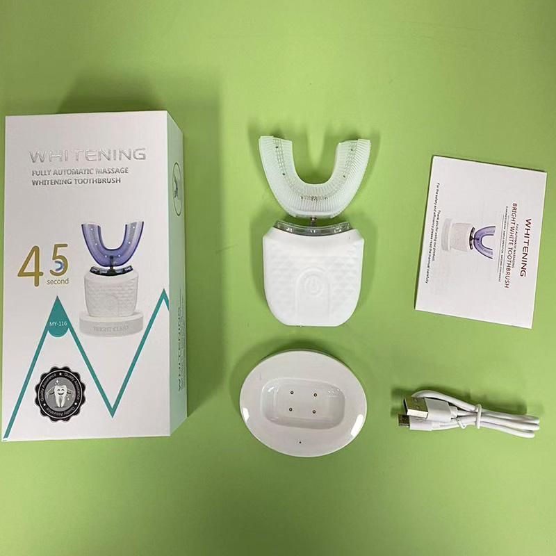 Professinal Portable 360 Degree U Shape Sonic Toothbrush Oral Cleansing Brush Sonic Automatic Electric Toothbrush