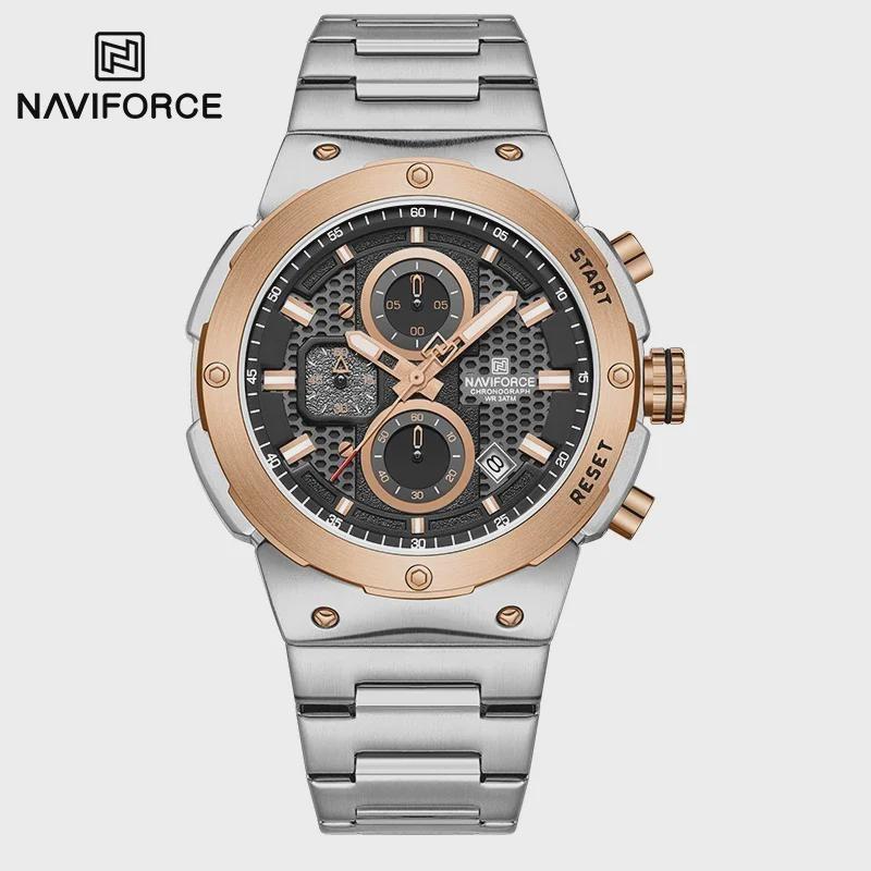 Man Quartz Watch Luxury Luminous Chronograph Wristwatch Stainless Steel Waterproof Men Date Calendar Clock