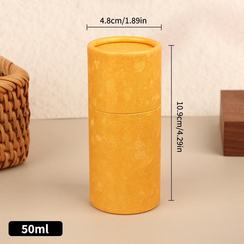 Universal Cylindrical Gift Box - 1Pcs Kraft Paper Container for Essential Oil Bottles & Tea - Eco-Friendly Packaging Solution