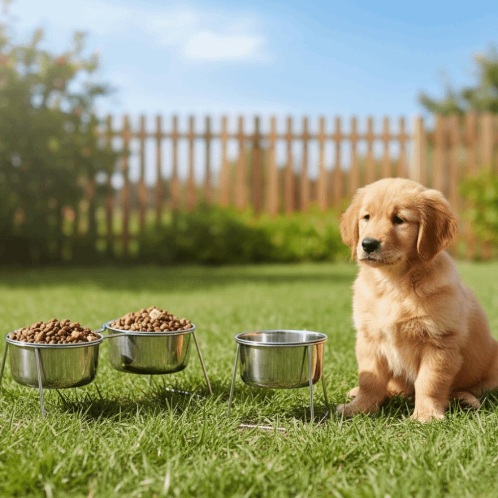 With Stand Stainless Steel Cat Bowl Anti-Tipping High Foot Dog Feeder Pet Food Bowl  Travel