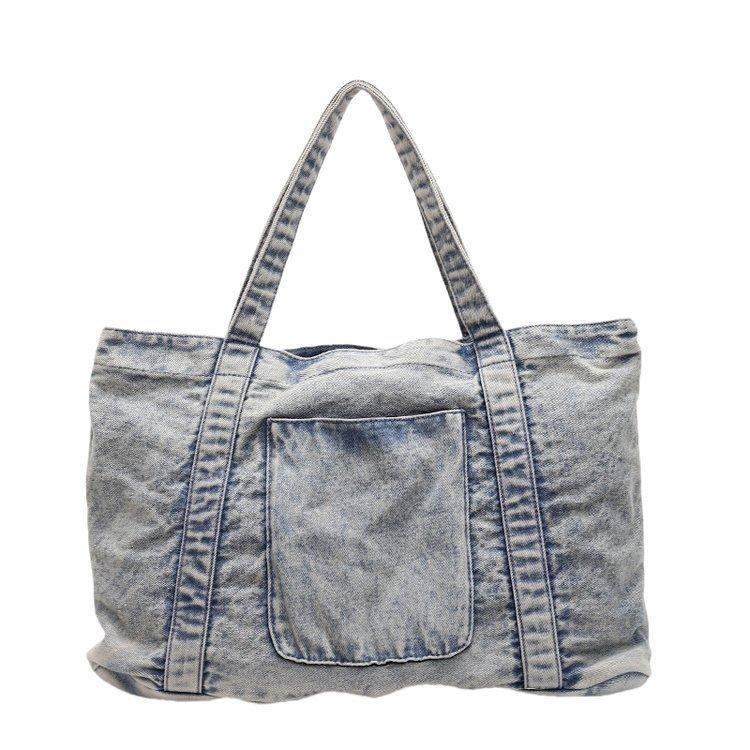 

Retro Large-capacity washed denim single-shoulder bag women s commuting totes bag 2026 women s bag daily shopper handbags bolsa 46x14x29cm