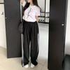 New Arrivals Open Run Women Casual Cotton Blend Track Two Way Wide Band Pants