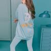 MLB Like Series Langarm Lockerer Sitz Graffiti-Print Sweatshirt Unisex-Sweatshirt Minze 31MT08011-43T