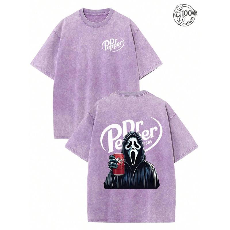 Dr. Pepper Ghost Face Horror Halloween Double-Sided M фиолетовый