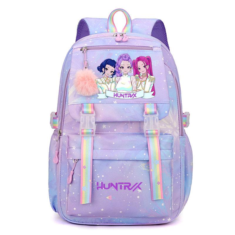 KPop Demon Hunters Backpack for Female College Students High School Girls Middle School Girls Versatile Suitable Daily Outdoor