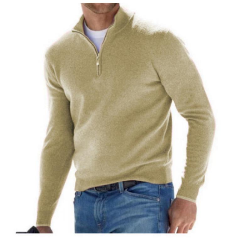 HNXC Men's Fashion Casual Autumn Winter Long Sleeve V-Neck Blouses & Shirts Classic Exquisite
