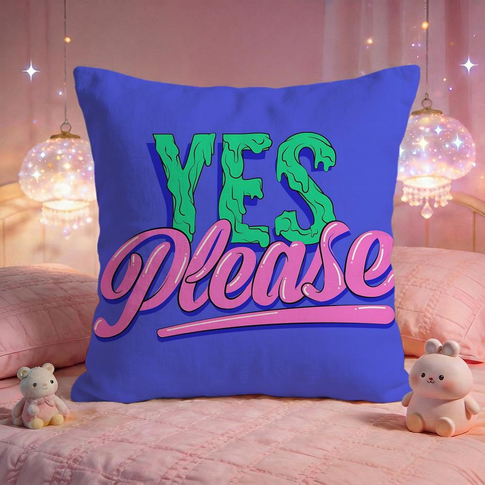Positive Motivational Quote Cushion Cover Premium Comfort Reversible Pillow Cove Two In One Design for Any Room  Car Interior