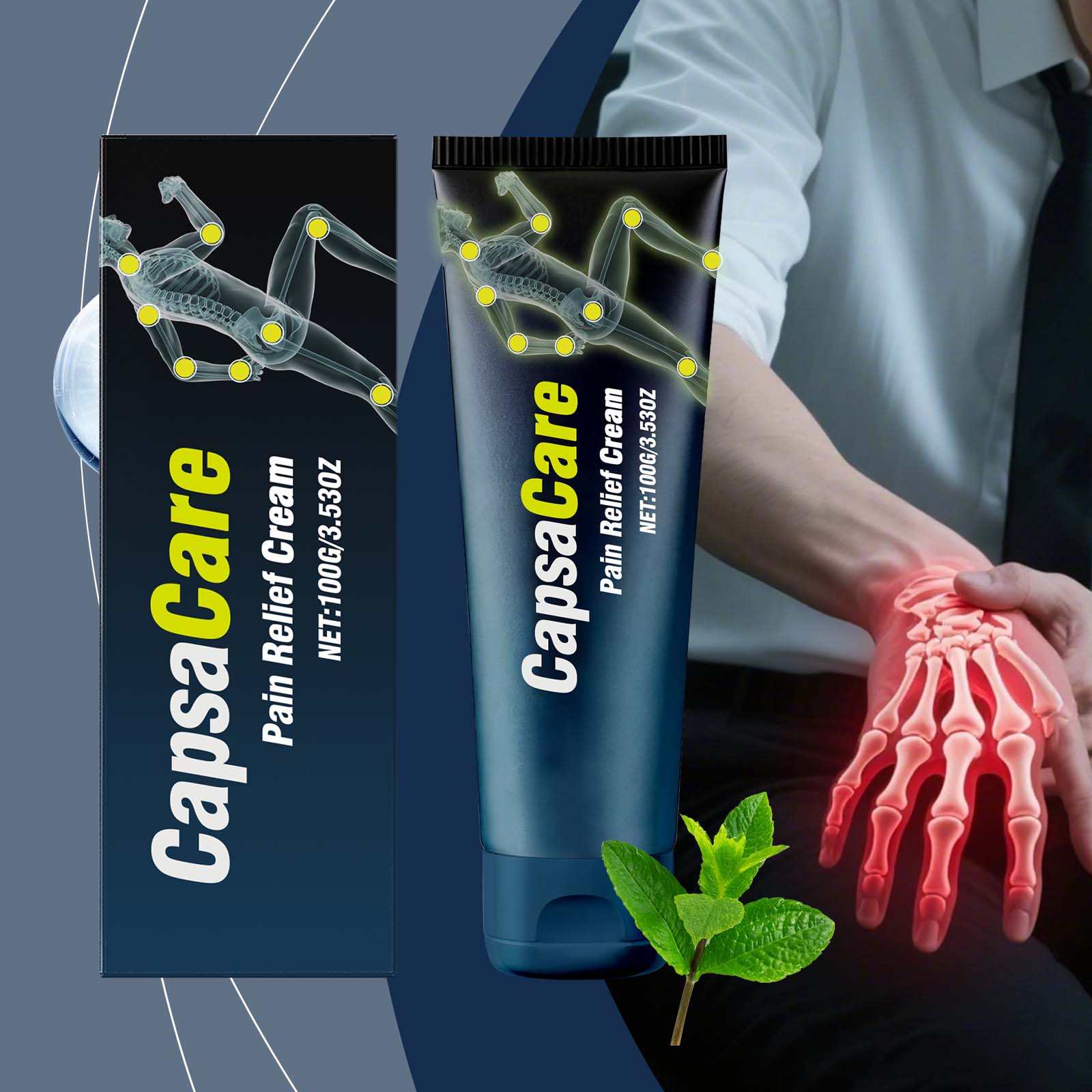 AMZ Крем для тела для комфорта и ухода Нежный питательный ежедневный массажный крем для тела, рук и коленей 100g