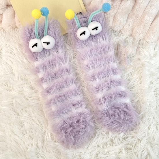 Funny Fuzzy Socks Cute Cartoon Fluffy Slipper Socks Women Men Warm Plush Crew Socks for Indoor Wear Sleep Holidays Birthdays Gift