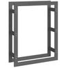 822419 vidaXL Support pour bois de chauffage Gris 80x25x100 cm Bois de pin