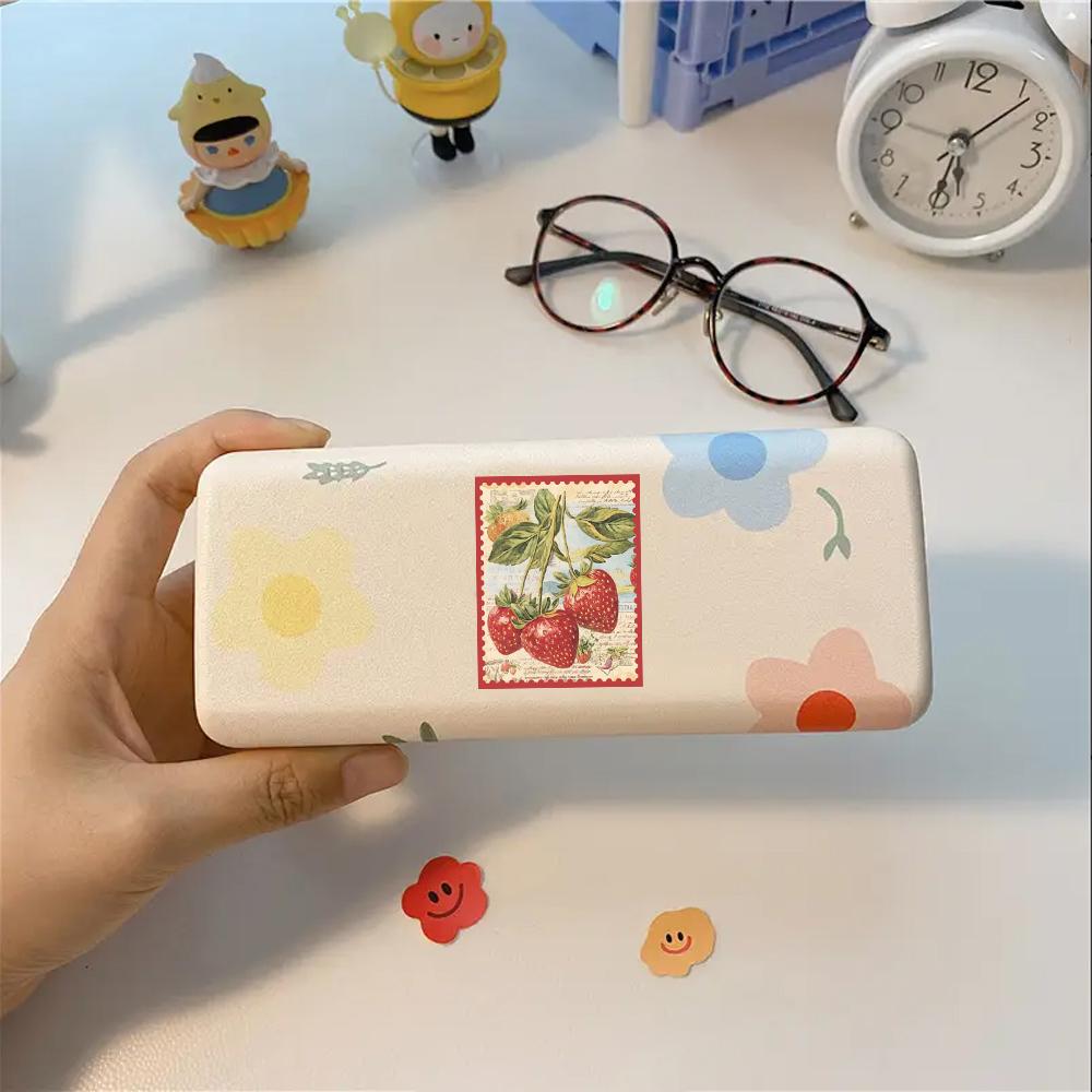 64 pcs,Vintage Strawberry Stamp Stickers,DIY Scrapbook,Mobile Phone,Skateboard,Luggage,Notebook,etc.,Holiday Gift or Reward Gift